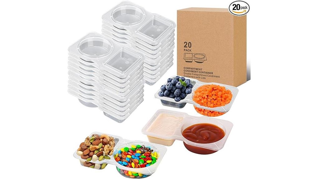 Leak-Proof Reusable Snack Containers to Keep Your Day Tours Fresh 6 reusable 20 pack condiment containers