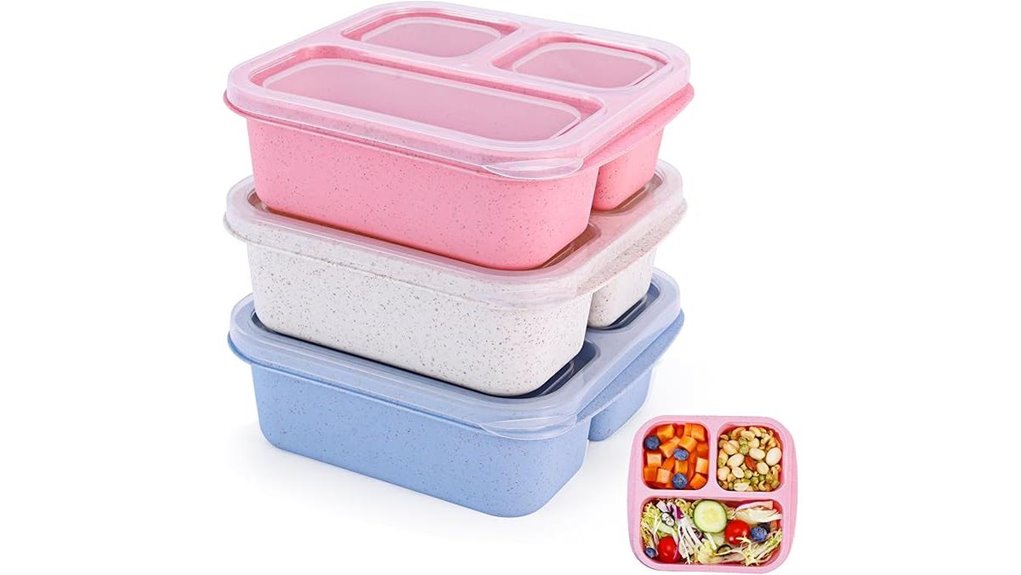 Best Bento Snack Boxes for Train Travel That Keep Food Fresh 2 reusable 3 pack bento compartments