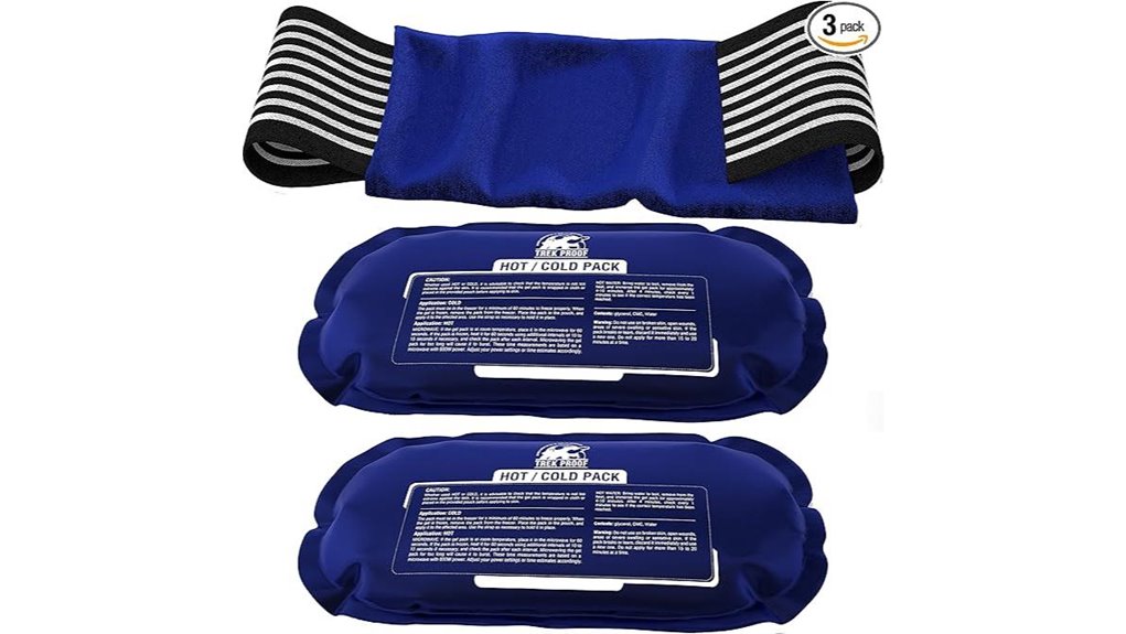 Reusable Ice Packs for On-the-Go Injuries: Slim Gel Solutions 7 reusable 3 piece gel pack