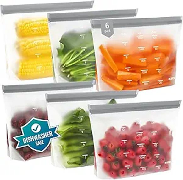 Food Storage Bags (Silicone vs Ziplock Alternatives) Top Pick 11 reusable 6 gallon leakproof bag