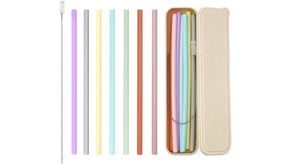 reusable 9 inch silicone straws