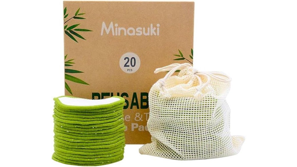 Reusable Cotton Rounds for Makeup Removal: Swipe CleanUp 9 reusable bamboo cotton pads