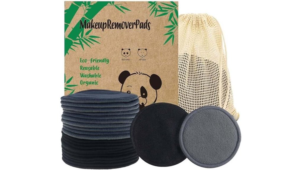 Reusable Makeup Remover Pads (Set) That Keep Skin Spotless 14 reusable black cotton 20 packs
