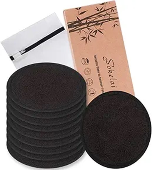 Reusable Cotton Rounds for Makeup Removal: Swipe CleanUp 13 reusable black washable pads