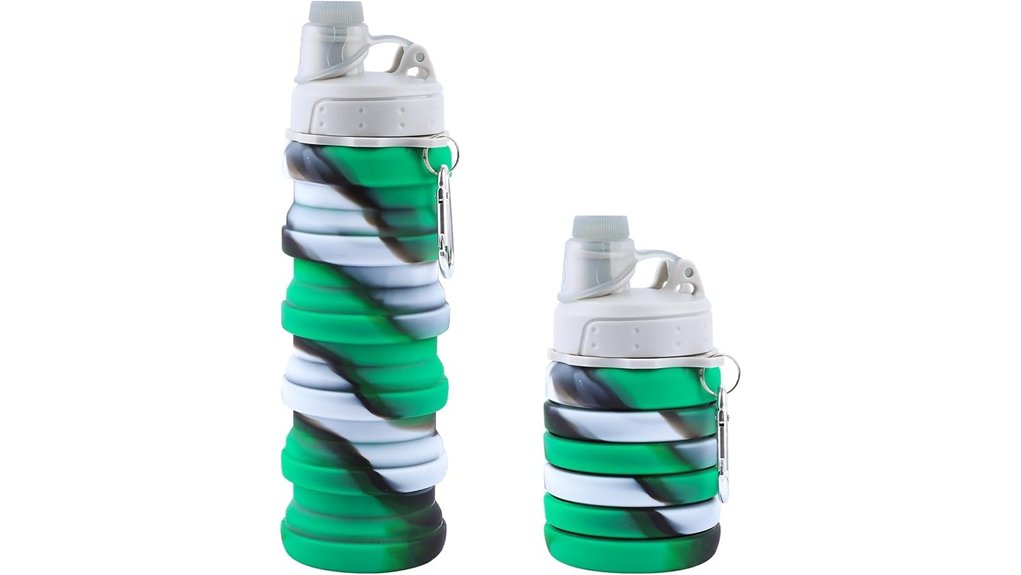 reusable collapsible silicone bottle