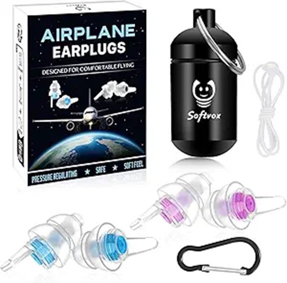 reusable corded airplane earplugs
