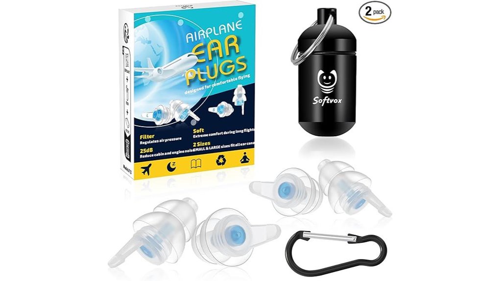 reusable dual airplane earplugs