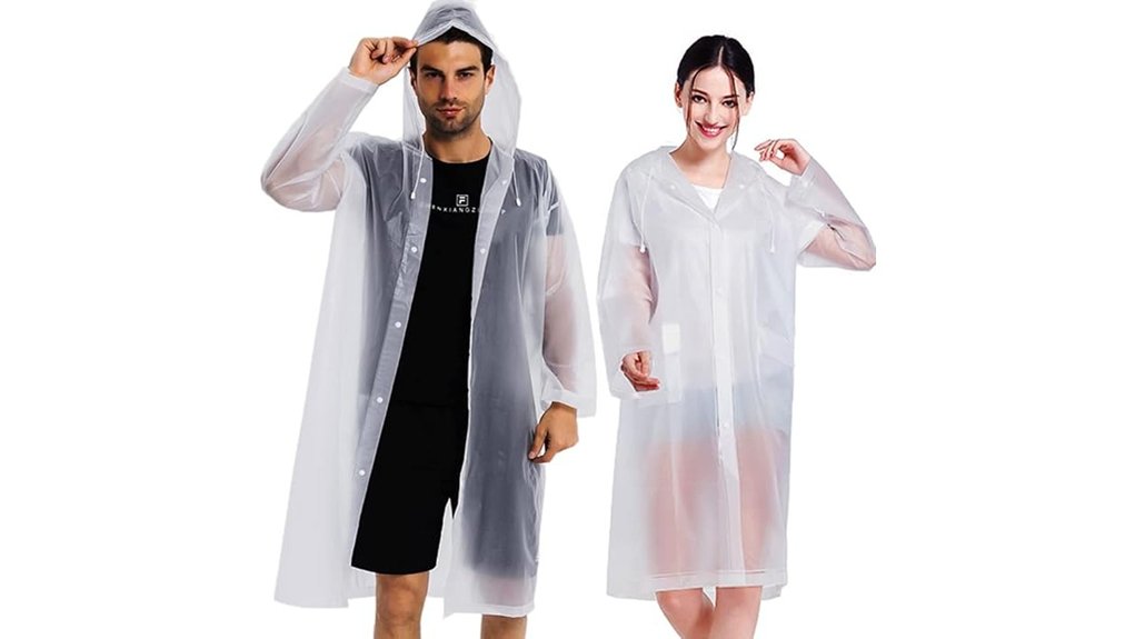 Packable Rain Ponchos for Travel: Durable, Not Flimsy 7 reusable dual eva ponchos
