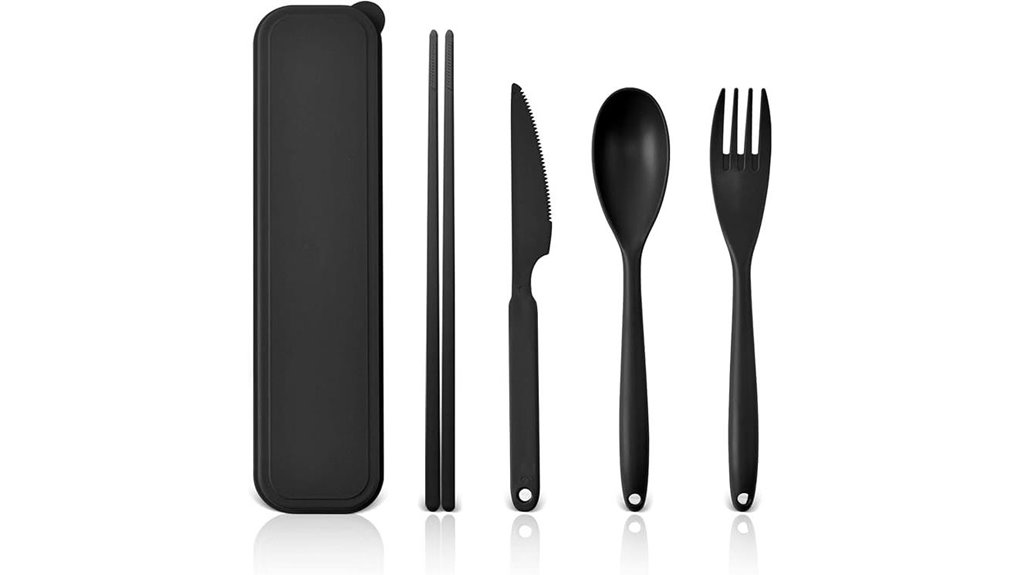 Best Reusable Cutlery Kits for Airport Security No Sharp Edge 7 reusable flatware chopsticks case