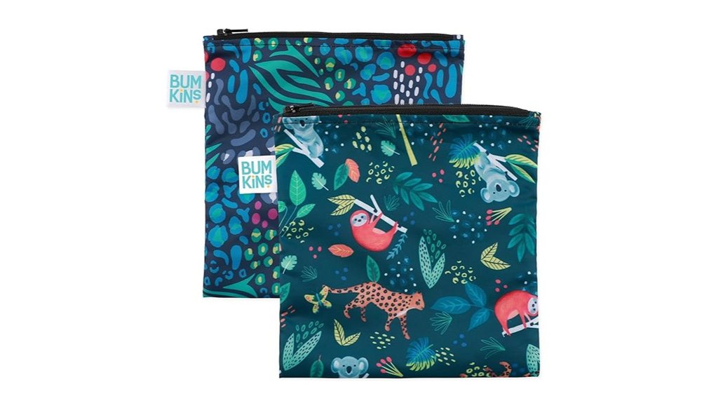 Reusable Snack Bags That Work Right with Zip or Clamp (Flight‑Friendly) 4 reusable jungle snack bags