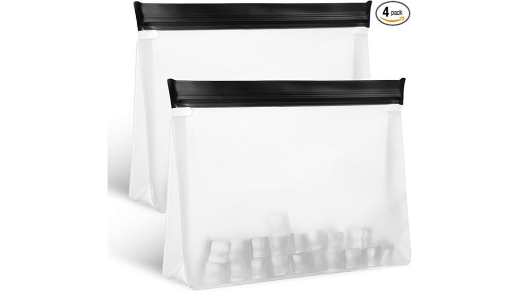 Reusable Ice Cube Bags (Freezer Safe) That Keep Ice Frozen 7 reusable leak proof freezer bag