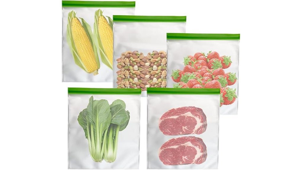 Odor-Proof Food Storage Bags for Travel That Keep Smell Out 7 reusable odor proof freezer safe 5 pack