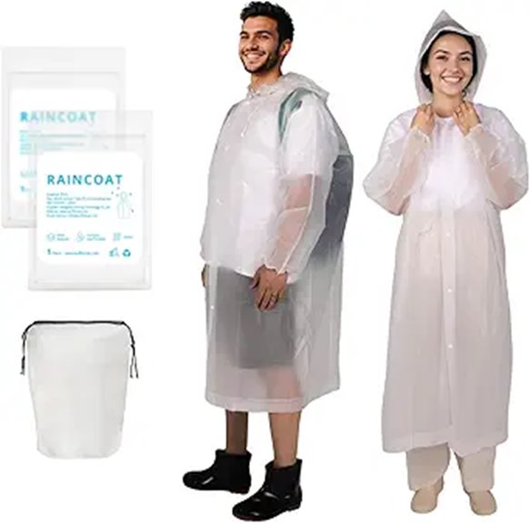 reusable peva rain hoodies