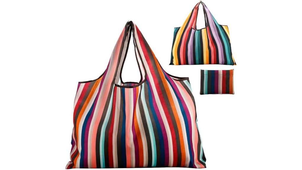 reusable rainbow nylon bags