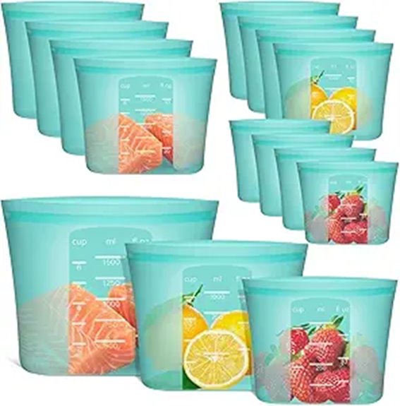 reusable silicone 12 pack bags