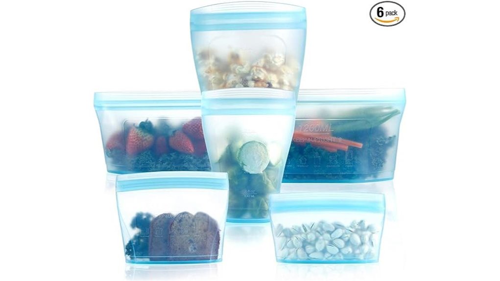 reusable silicone food 6 pack