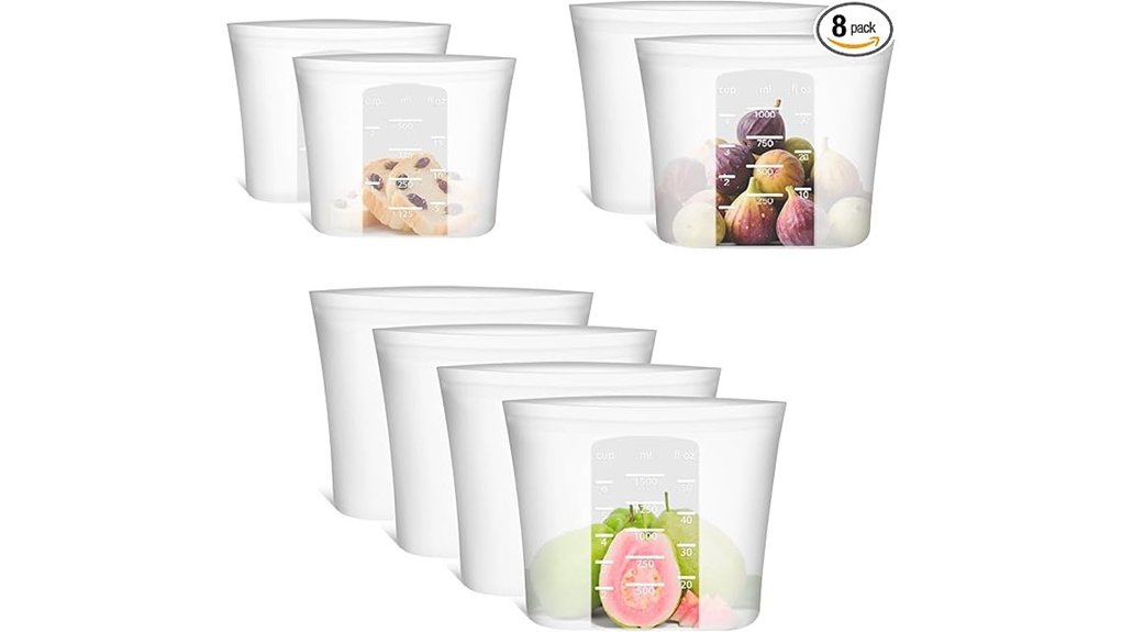 reusable silicone food storage