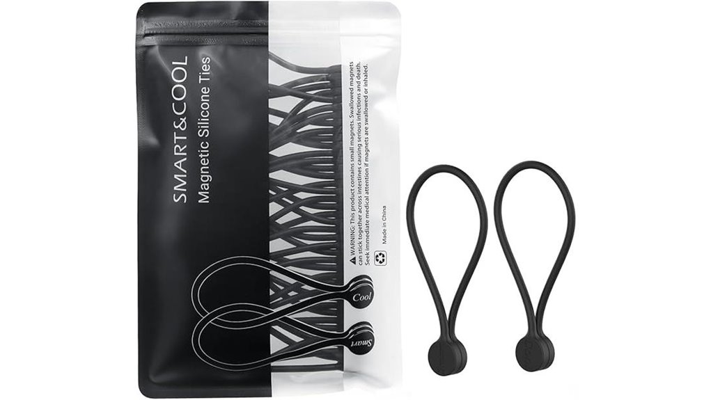 reusable silicone magnetic ties