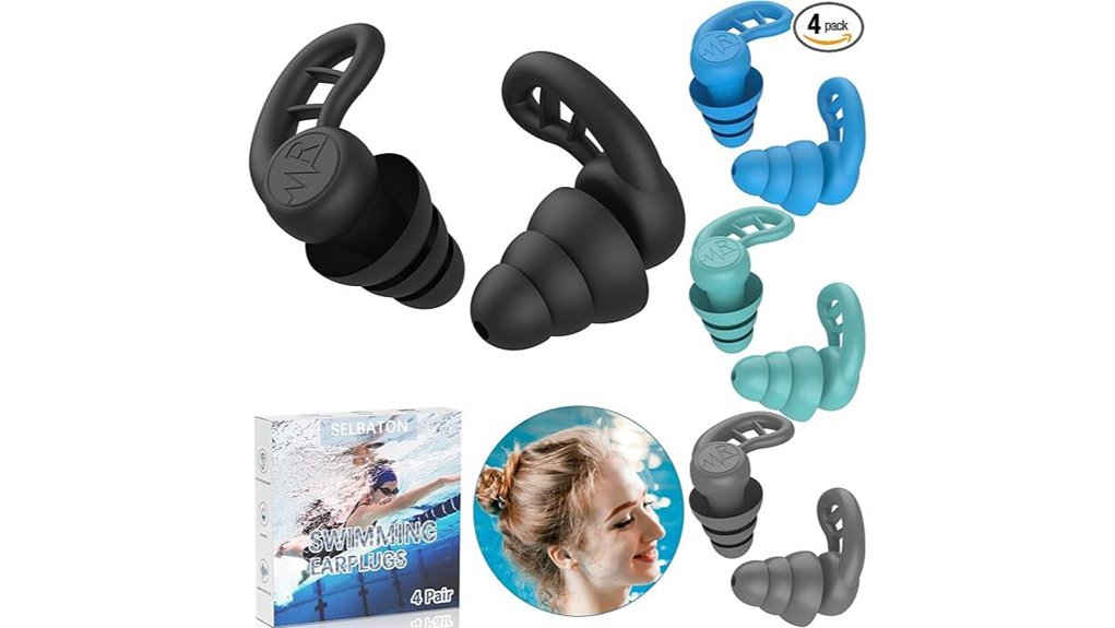 reusable silicone waterproof earplugs