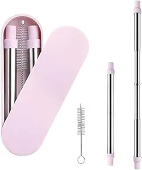 reusable stainless collapsible straw