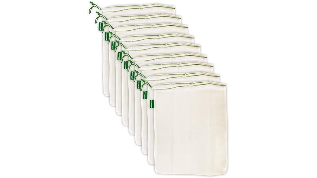 Reusable Produce Bags for Travel Apartments (Light Mesh) 1 reusable transparent produce mesh