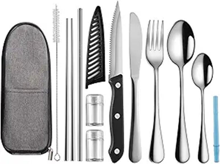 Travel Cutlery Sets That Pass Airport Security—Blade‑Free 8 reusable travel cutlery set
