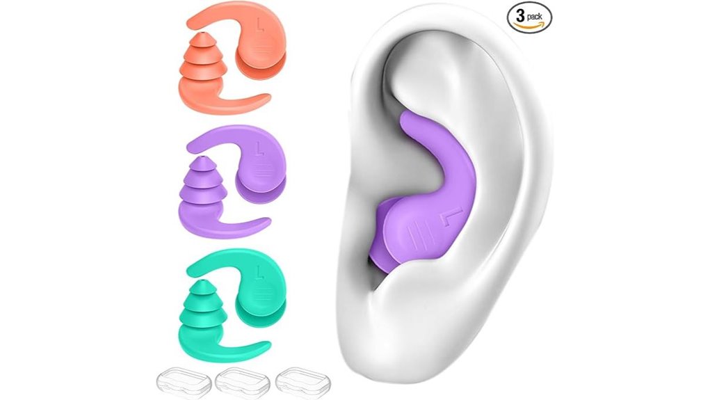 reusable waterproof silicone earplugs