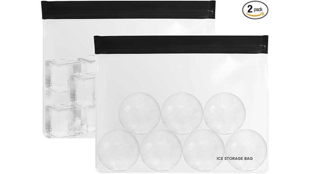 Reusable Ice Cube Bags (Freezer Safe) That Keep Ice Frozen 9 reusable whiskey ice balls