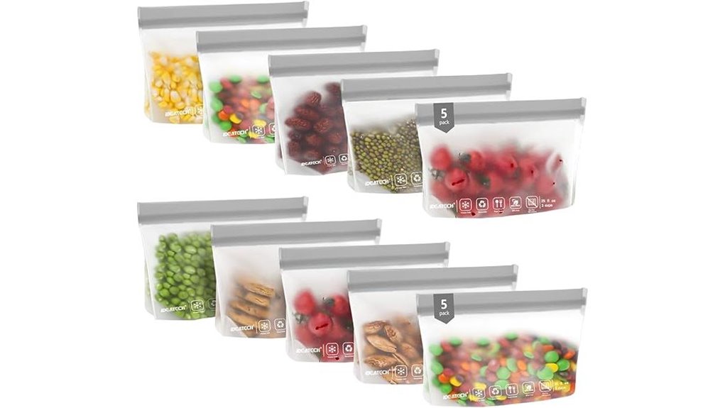 reusablesnack 10pack dishwashersafe bpafree