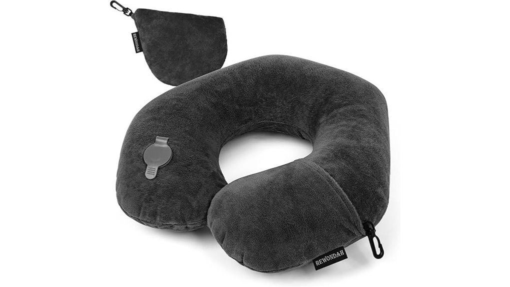 rewondah inflatable velour pillow
