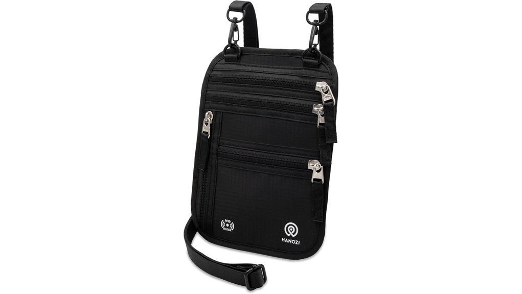 rfid blocking neck wallet