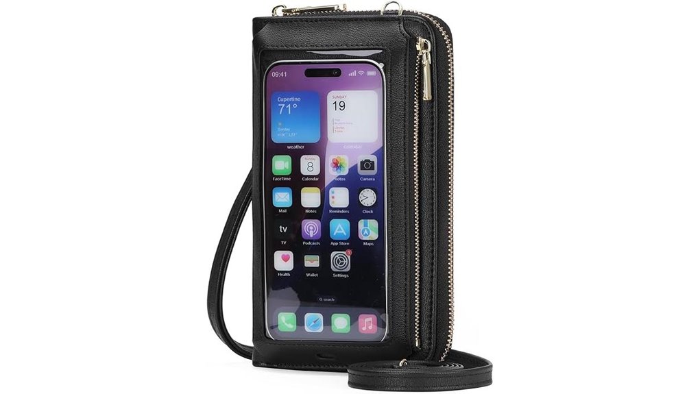 rfid blocking women s phone purse