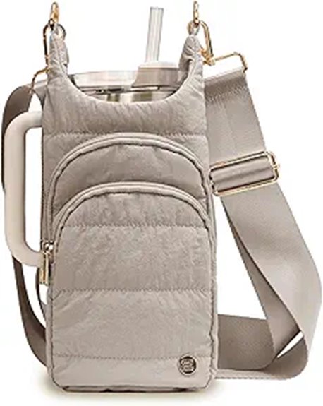 Crossbody Bags Fit a Full Size Water Bottle Handsfree Hydration 11 rfid equipped 30oz crossbody bottle