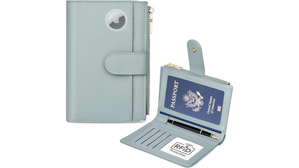 rfid guarded leather airtag passport