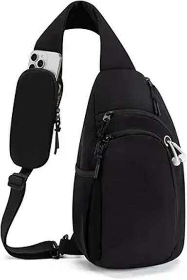 rfid guarded nylon sling bag