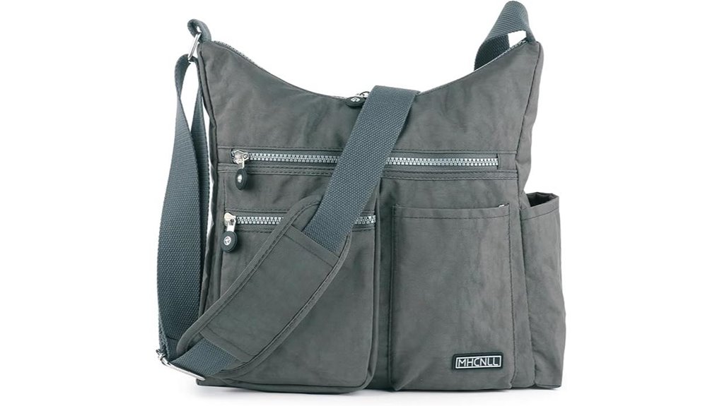 rfid guarded water resistant crossbody bag