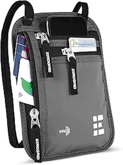 Best Document Pouches for Passport + Phone (Water-Resistant) 5 rfid neck travel pouch