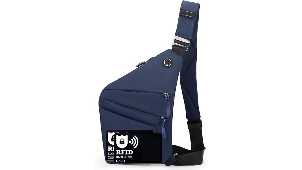 rfid protected crossbody multi pockets bag