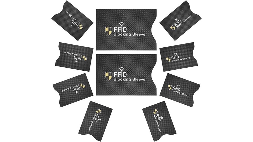 RFID-Blocking Sleeves for Passports & Cards (Thin) Safe Wallet 8 rfid sleeves passport holders