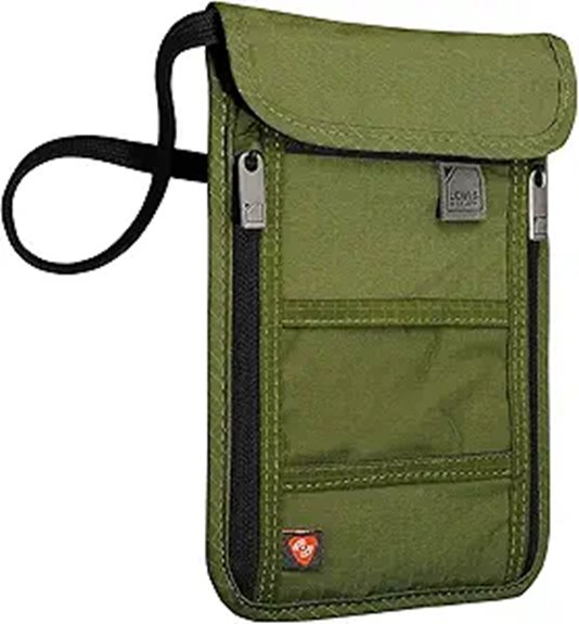 rfid travel neck pouch