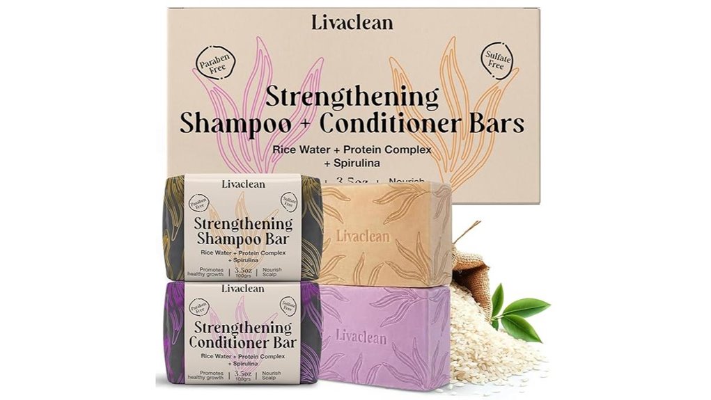 The Best Plastic-Free Shampoo & Conditioner Bars 4 rice water bar set