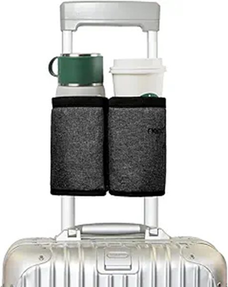 Luggage Handle Cups for Coffee on the Move (Clip‑On Holders) 3 riemot roll on cup holder
