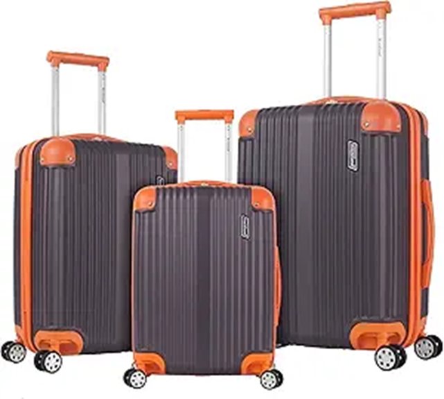Carry‑On Suitcases for Cobblestones: Wheels Built to Last 13 rockland berlin 3 piece charcoal
