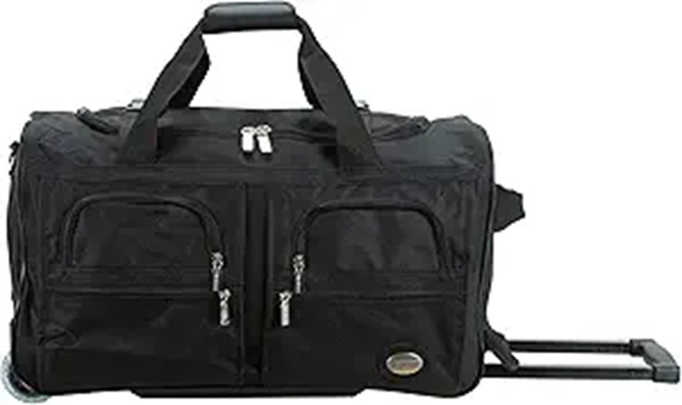 rockland black 22 duffel