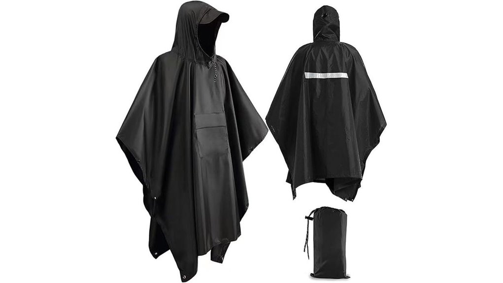 Packable Rain Capes for Travel (Bike and City Use) KeepDry 9 roctee unisex waterproof rainponcho