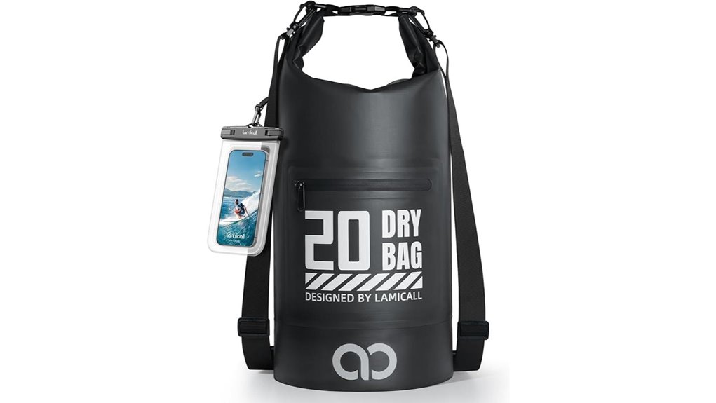 roll top waterproof phone bag