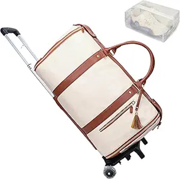 Garment Bags with Shoe Pockets for a Wedding Weekend 15 rolling 3 in 1 garment duffle