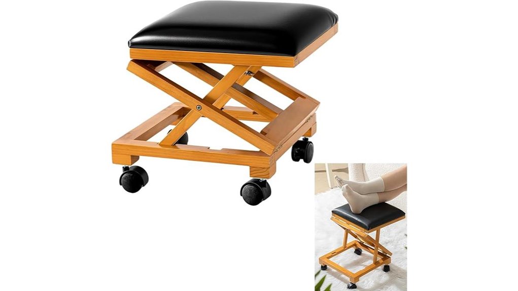 Top Under‑Desk Footrest (Folding) That's Perfect for Home Offices 12 rolling leather adjustable footrest