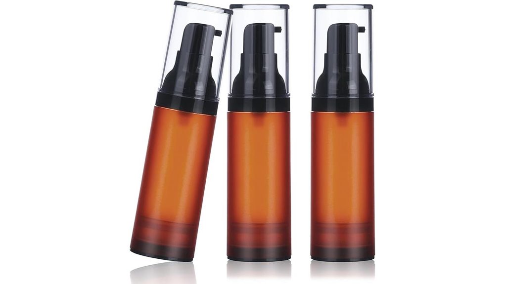 Leakproof Travel Pump Bottles (Lotion-Friendly) That Keep Your Essentials Safe 12 ronrons 3 piece 1oz pump