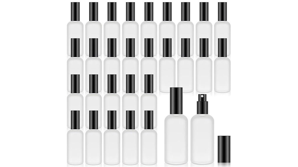 Refillable Atomizers for Body Spray (no accidental misting) 9 roshtia black glass perfume